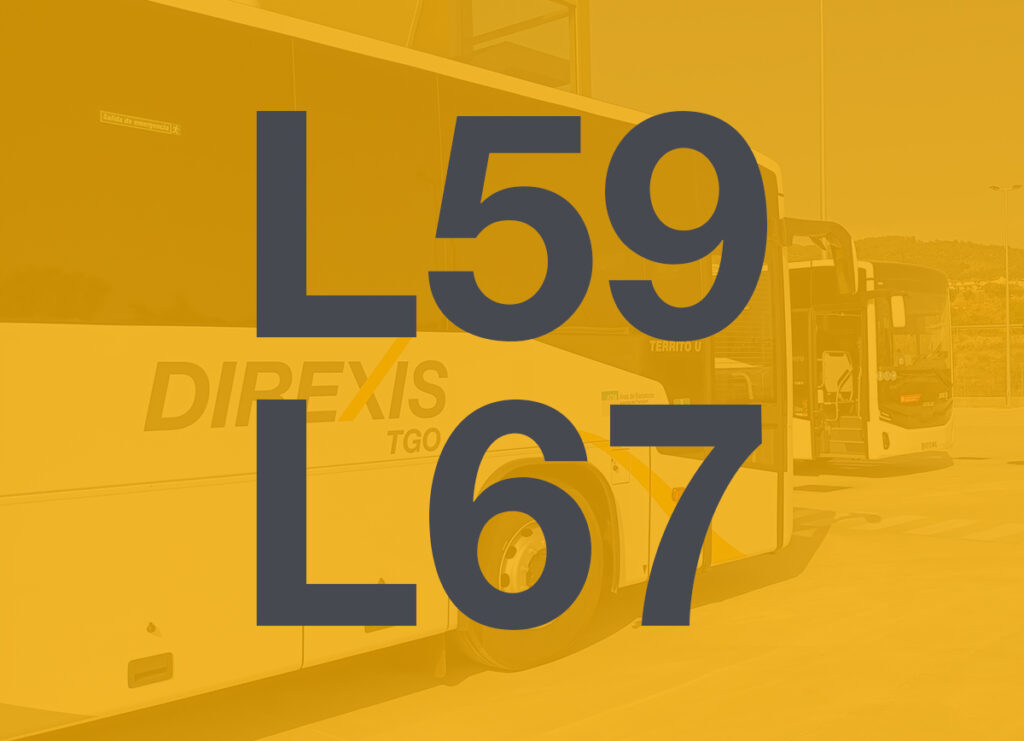 Canvis a les línies L59 i L67 a partir del 9 de desembre
