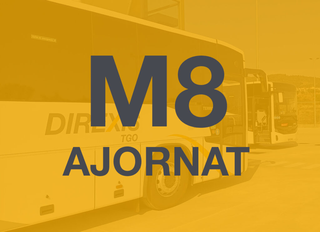 Ajornament de la reestructuració de la línia M8 Terrassa – Matadepera