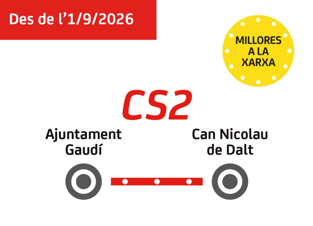 Millores a la línia CS2 de Castellbisbal a partir de l’1 de setembre